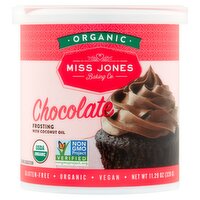Miss Jones Organic Chocolate Frosting with Coconut Oil, 11.29 oz