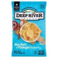 Deep River Snacks Sea Salt & Vinegar Flavored Kettle Cooked Potato Chips, 2 oz