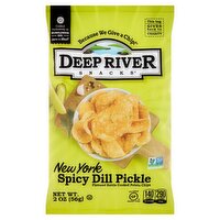 Deep River Snacks New York Spicy Dill Pickle Flavored Kettle Cooked Potato Chips, 2 oz