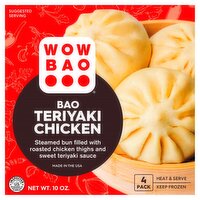 Wow Bao Teriyaki Chicken Bao, 4 count, 10 oz