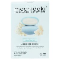 Mochidoki Cake Batter Mochi Ice Cream, 1.25 oz, 6 count