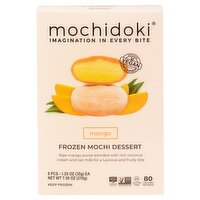 Mochidoki Mango Frozen Mochi Dessert, 1.25 oz, 6 count