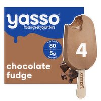 Yasso Chocolate Fudge Frozen Greek Yogurt Bars, 4 count, 14 fl oz