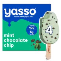 Yasso Mint Chocolate Chip Frozen Greek Yogurt Bars, 4 count, 14 fl oz