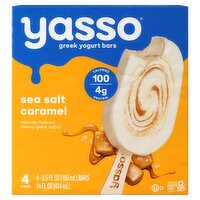 Yasso Sea Salt Caramel Greek Yogurt Bars, 3.5 fl oz, 4 count, 4 Each