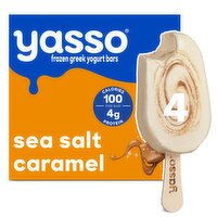 Yasso Sea Salt Caramel Frozen Greek Yogurt Bars, 4 count, 14 fl oz