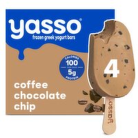 Yasso Coffee Chocolate Chip Frozen Greek Yogurt Bars, 4 count, 14 fl oz