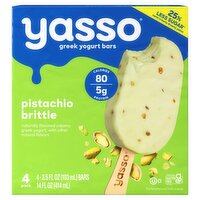 Yasso Pistachio Brittle Greek Yogurt Bars, 3.5 fl oz, 4 count, 14 Fluid ounce