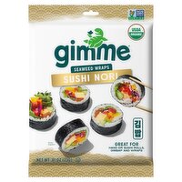 Gimme Organic Sushi Nori Roasted Seaweed, 10 count, 0.81 oz