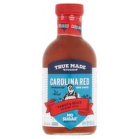 True Made Foods Carolina Red Tangy & Spicy No Sugar BBQ Sauce, 18 oz