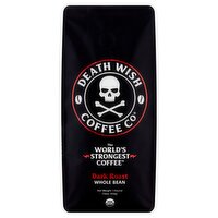 Death Wish Coffee Co Dark Roast Whole Bean Coffee, 1 pound