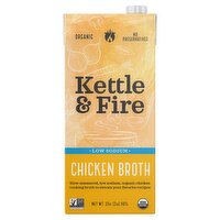 Kettle & Fire Organic Low Sodium Chicken Broth, 32 oz