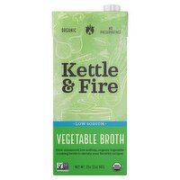 Kettle & Fire Organic Low Sodium Vegetable Broth, 32 oz