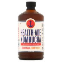 Health-Ade Kombucha Blood Orange-Carrot-Ginger Probiotic Tea, 16 fl oz