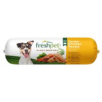 Freshpet Tender Chicken Recipe with Carrots, Peas & Brown Rice Slice & Serve Roll Dog Food, 1.5 lb