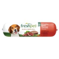 Freshpet Chunky Beef Recipe with Carrots, Peas & Brown Rice Dog Food, 1.5 lb, 1.5 Pound