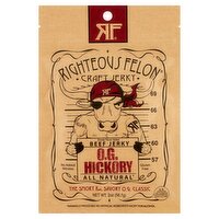 Righteous Felon O.G. Hickory Beef Jerky, 2 oz