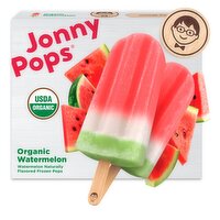 JonnyPops Organic Watermelon Pops, 1.85 fl oz, 8 count