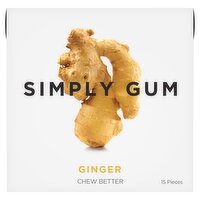 Simply Gum Ginger Gum, 15 count