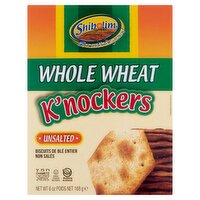 Shibolim K'nockers Whole Wheat Unsalted Biscuits, 6 oz