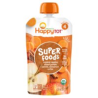 Happy Tot Organics Super Foods Fruit & Veggie Blend Baby Food, Stage 4, Tots & Tykes, 4.22 oz