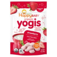 Happy Baby Organics Organic Yogis Strawberry Freeze-Dried Yogurt & Fruit Snacks, Crawling Baby, 1 oz