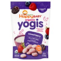 Happy Baby Organics Organic Yogis Mixed Berry Freeze-Dried Yogurt & Fruit Snacks, 1 oz