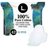 L. Super Chlorine Free Ultra Thin Pads with Wings, 42 count