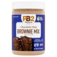 PB2 Pantry Chocolate Chip with Peanut Powder Brownie Mix, 16 oz