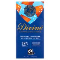 Divine Smooth Milk Chocolate with Toffee & Sea Salt, 3 oz