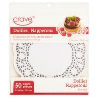 Crave 7.5 inches Doilies, 50 count