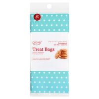 Jacent Crave Transparent Treat Bags, 20 count