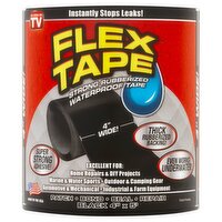 Flex Tape Strong Rubberized Waterproof Tape, 4" x 5', 1 Each