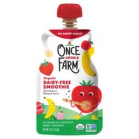 Once Upon a Farm Organic Strawberry Banana Swirl Dairy-Free Smoothie, 4 oz