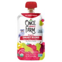 Once Upon a Farm Organic Smart Blend Ras-Pear-y Vanilla Baby Food, 3.2 oz