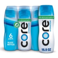 Core Hydration Purified Water, 16.9 fl oz, 6 count