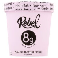 Rebel Peanut Butter Fudge Ice Cream, one pint