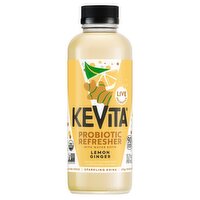 KeVita Probiotic Refresher with Water Kefir Lemon Ginger Sparkling Drink, 15.2 fl oz