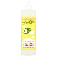 Rebel Green Peppermint & Lemon Ultra Clean Dish Soap, 16 fl oz