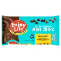 Enjoy Life Semi-Sweet 100% Real Chocolate Mini Chips, 10 oz, 10 Ounce