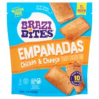 Brazi Bites Chicken & Cheese Tender Chicken Thighs Empanadas, 10 count, 10 oz