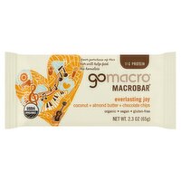 GoMacro Everlasting Joy Coconut + Almond Butter + Chocolate Chips Macrobar, 2.3 oz