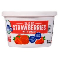 Columbia Fruit Sliced Strawberries with Sugar, 16 oz, 16 Ounce