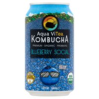 Aqua ViTea Blueberry Social Kombucha, 12 fl oz, 12 Fluid ounce