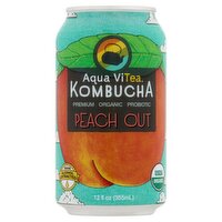 Aqua ViTea Peach Out Kombucha, 12 fl oz, 12 Fluid ounce