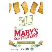 Mary's Gone Crackers Organic Garlic Rosemary Real Thin Crackers, 5 oz