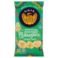 Siete Hint of Serrano Sea Salt & Vinegar Potato Chips, 5.5 oz