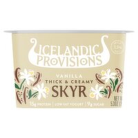 Icelandic Provisions Vanilla Thick & Creamy Skyr Low Fat Yogurt, 5.3 oz