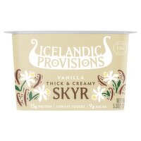 Icelandic Provisions Vanilla Thick & Creamy Skyr Low Fat Yogurt, 5.3 oz