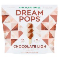 Dream Pops Chocolate Lion Non-Dairy Frozen Pops, 1.42 fl oz, 4 count